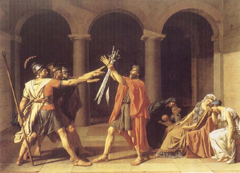 Jacques-Louis David The Oath of The Horatii Norge oil painting art